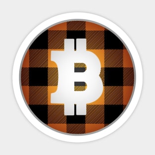 Plaid Bitcoin Logo Sticker